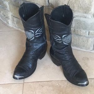 Harley-Davidson Full Quill Ostrich Boots  8 1/2